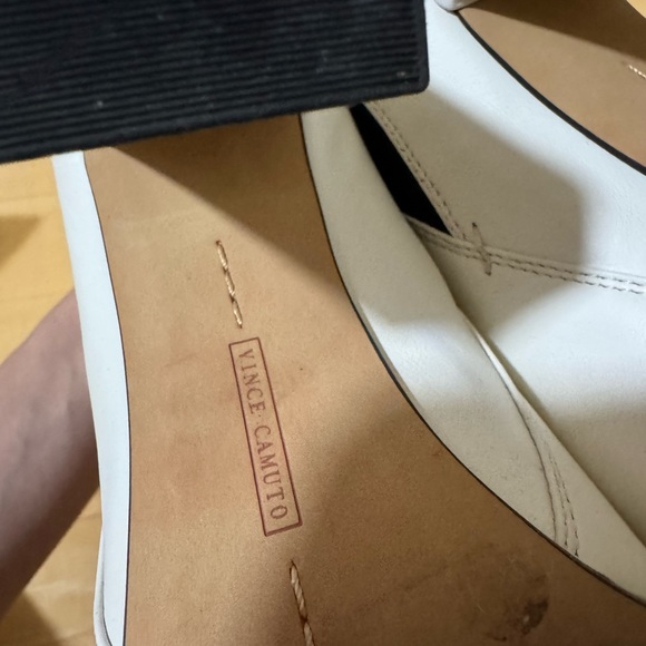 Vince Camuto White & Black Pointed Toe Ankle Boots - Picture 6 of 7